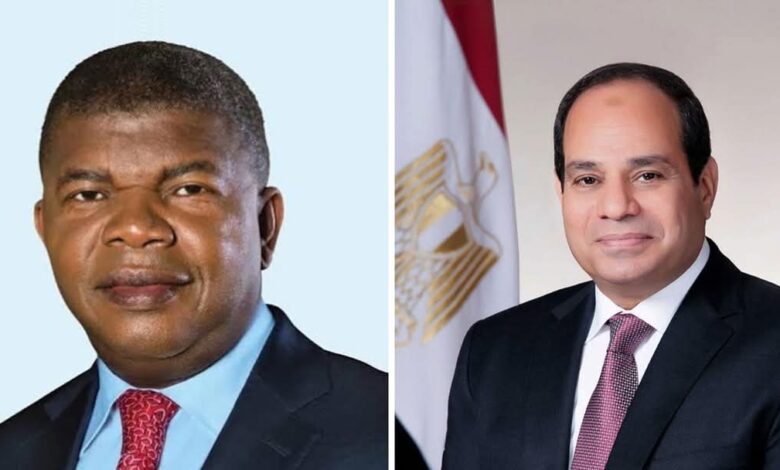الرئيس عبد الفتاح السيسي يستقبل اليوم الرئيس الأنجولي "جواو لورينسو" الرئيس الحالي للاتحاد الأفريقي 1 FB IMG 1745912378432