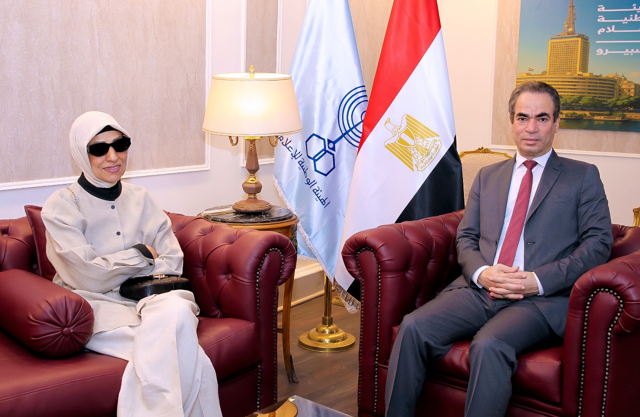 في حضور إبنة الأديب العالمي :  المسلماني وأحمد هنو وخالد عبدالعزيز يفتتحون إستديو نجيب محفوظ